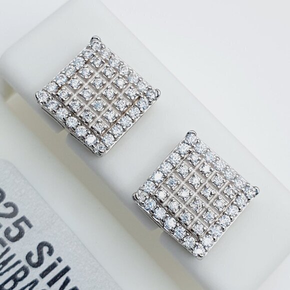 "925 Sterling Silver Cubic Zirconia Earrings, U19254591 - Picture 1 of 11